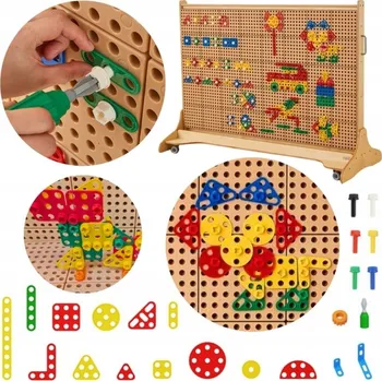 ostatní stavebnice SADA GEOMETRICKÝCH TVARŮ STAVEBNICE PRO NÁSTĚNNÉ PANELY STEM MASTERKIDZ