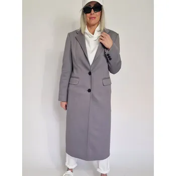 Dámský kabát ME GUSTA Šedý kabát NANA Šedá, UNI S-L