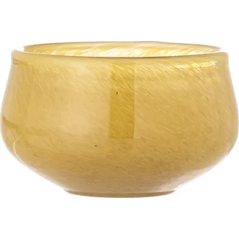 Bytová dekorace Bloomingville Skleněný svícen Jose Yellow