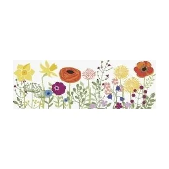 Lepicí páska HEYDA OZDOBNÁ NÁLEPKOVÁ PÁSKA NA OKNO - KVĚTINY, LOUKA