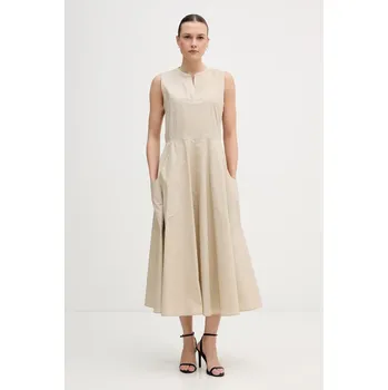 Dámské šaty Bavlněné šaty Dkny DJ6D9193 béžová 01X, vel. 36