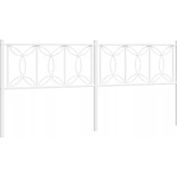 Kovové čelo postele, bílé, 193 cm
