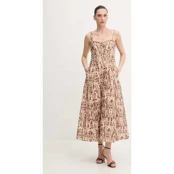 Dámské šaty Šaty Bardot 59825DB6 béžová 80X, vel. L