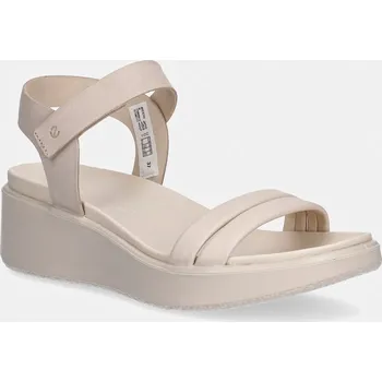 Dámské sandále Kožené sandály Ecco Flowt Wedge LX W 273303.59113 béžová 01X, EUR 40