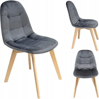 Jídelní židle Židle Jumi šedý velur 1 ks