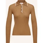 Moncler Dámské Pletené Polo Tričko, hnědá, 38