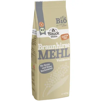 Přisada na vaření a pečení Bauckhof Celozrnná hnědá jáhlová mouka 425 g bio