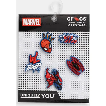 Chlapecké sandály Připínačky na obuv Crocs Spiderman 5-pack 10015108 červená 33X, vel. ONE SIZE