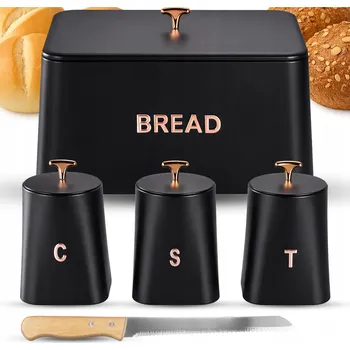 chlebník Chlebník sada BLUBERG černý, zlatý kov