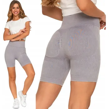 Dámské legíny Dámské cyklistické legíny Moraj šedé push-up s vysokým pasem S/M