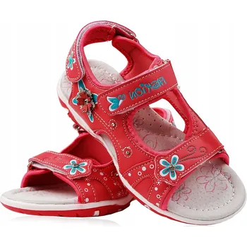 Dívčí sandály Korálové sportovní sandály s profilovanou koženou stélkou, velikost 35