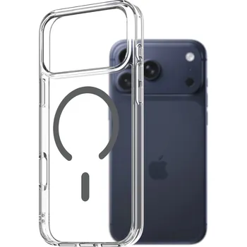Pouzdro na mobilní telefon AlzaGuard Crystal Clear TPU Case Compatible with Magsafe pro iPhone 17 Pro Max - šedý