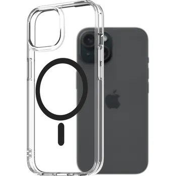 Pouzdro na mobilní telefon AlzaGuard Crystal Clear TPU Case Compatible with Magsafe pro iPhone 15 - černý