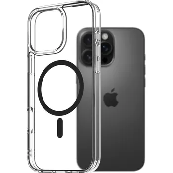 Pouzdro na mobilní telefon AlzaGuard Crystal Clear TPU Case Compatible with Magsafe pro iPhone 16 Pro Max - černý