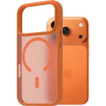 Pouzdro na mobilní telefon AlzaGuard Matte Case Compatible with Magsafe pro iPhone 17 Pro oranžový