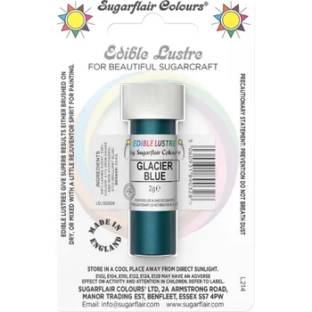 Potravinářské barvivo SUGARFLAIR Glacier Blue (ledovcová modrá) barva prachová s leskem