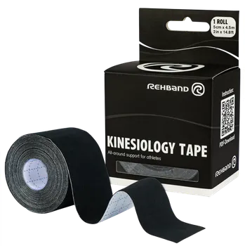 Tejpovací páska Tejpovací páska Rehband Rx Kinesiology 1 Roll Tape 018006-black