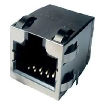 Konektor Amphenol Communications Solutions Konektor RJ45, řada: RJE1A Vnitřní Cat5e, počet cest: 8, Pravý úhel, Montáž na plošný