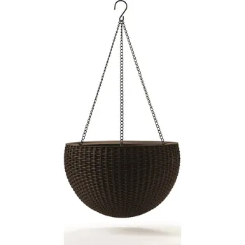 Vyvýšený záhon Květináč závěsný KETER Sphere - hnědý (květináč závěsný)