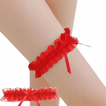 Dámské spodní prádlo SNM svatební podvazek 4 cm červený