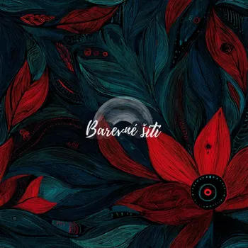 Úplet, Petrolejovočervené květolisty (E) (Top kvalitní úplet Bella digitisk)