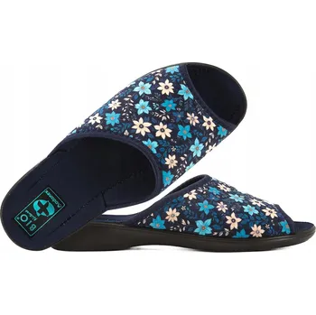 Dámské pantofle ADANEX 30311 TEXTILNÍ DOMÁCÍ DÁMSKÉ PANTOFLE PANTOFLE SANDÁLE BIO PU květiny 38