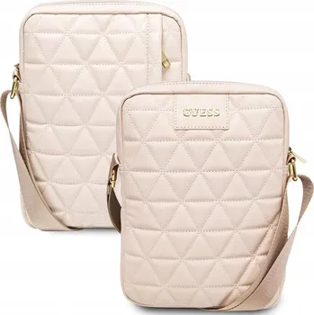 Pouzdro na tablet Guess Prošívaná taška na Tablet / brašna na notebook / tablet 10 palců růžová