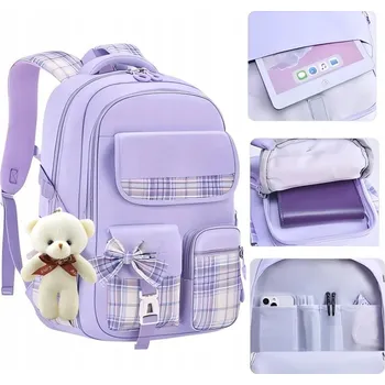 Školní batoh Školní batoh vícekomorový Home-Design23 fialový