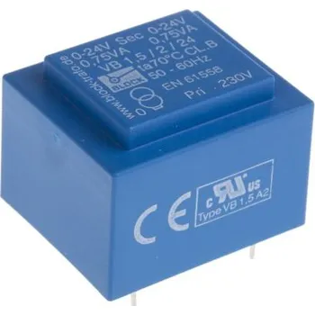 Transformátor Block Transformátor PCB, sekundární napětí: 2 x 24 V ac, počet výstupů: 2 Čep 57 procent 1.5 VA