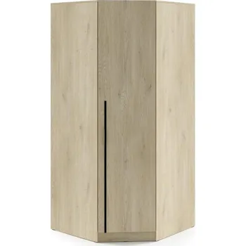 Šatní skříň BR4 1D L/P Rohová skříň, kolekce BRAGA- dub Cremona, kovové úchyty, 95 x 210 x 95 cm