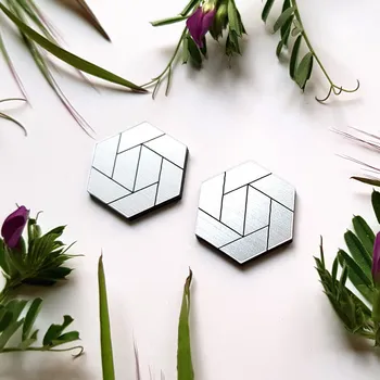 Náušnice HEXAGON LINES 2