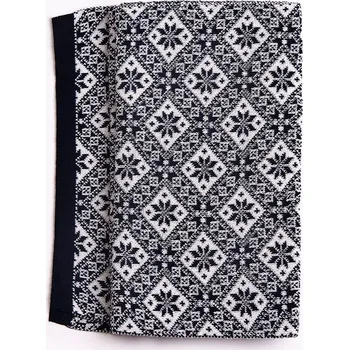 Šála Merino vlněná šála Miia, Navy Blue - White