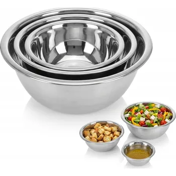 KOVová MÍSA sada mís na míchání kuchyňská na těsto salát