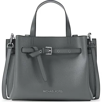 Kabelka Michael Kors kožená kabelka Emilia small satchel šedá + doprava zdarma