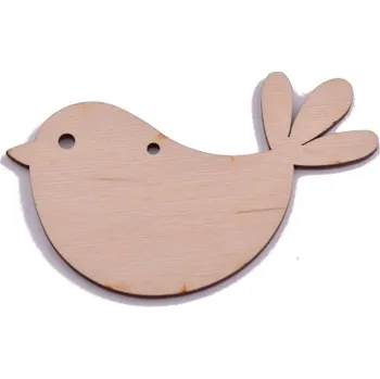 EU Dřevěný ptáček 6cm