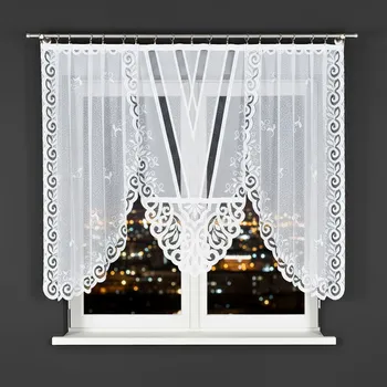 Záclona Dekorační oblouková krátká záclona na žabky ROZALIA 140 bílá 250x140 cm MyBestHome