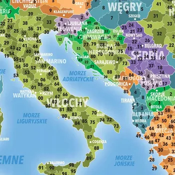 Umění Podkładka na biurko Mapa Europy kody pocztowe Kolektiv autorů