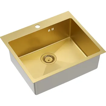 Nerezový dřez Kuchyňský nerezový dřez REA RUSSEL 110 zlatý