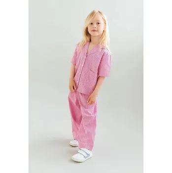 Chlapecké kalhoty Dětské bavlněné kalhoty Wheat 2706.415.GOTS růžová 30X, vel. 116