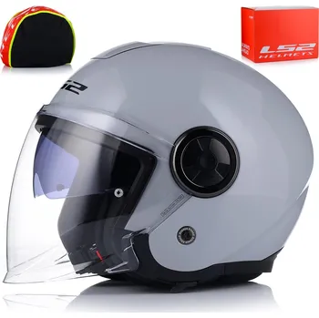 Helma na motorku MOTOCYKLOVÁ PŘILBA LS2 OF620 CLASSY GREY PEARL Otevřená Jet S