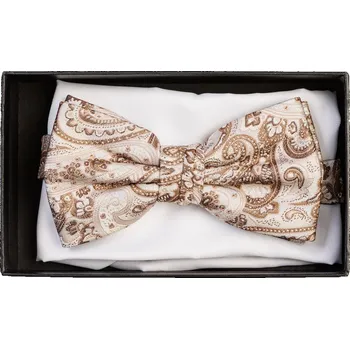 Motýlek FERATT Motýlek s kapesníčkem CH74 světle hnědý