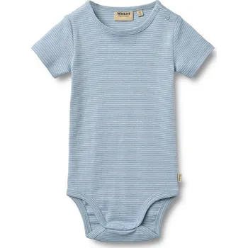 Bavlněné kojenecké body Wheat 9124.102.GOTS modrá 95X, vel. 74