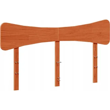 Čelo postele, voskovaná hnědá, 140 cm, masivní borovicové dřevo