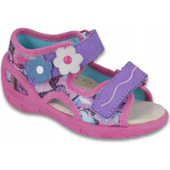 Dívčí sandály Befado dětské sandály textilní růžové velikost 30
