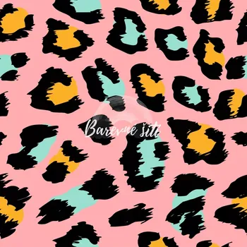 Úplet, Žlutomodrý leopard na růžové (E) (Top kvalitní úplet Bella digitisk)