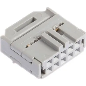 Elektrický konektor Konektor IDC, řada: 3000, rozteč: 2.54mm, počet kontaktů: 10, počet řad: 2, orientace těla: Pravý úhel, Samice, IDC,