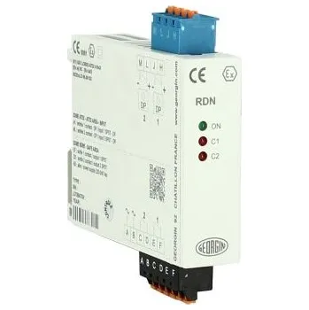 Relé GEORGIN 2 Bezpečnostní relé s vlastní vodivostí Beznapěťový spínač nebo 2vodičový snímač přiblížení ATEX, IECEx LCI