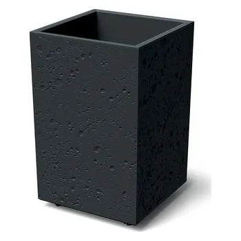 Květináč Květináč SIERRA SQUARE HIGH BETON EFFECT 38,5 cm - barva: černý beton