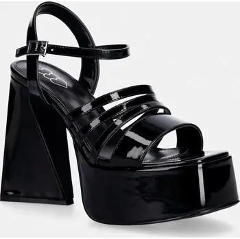 Dámské sandále Sandály Koi Footwear Dynasty All Black Platform Strappy Heels černá 99X, EUR 39