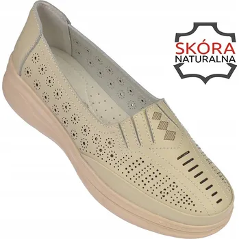 Dámské mokasíny JBUT - LADIES STYLE MOKASÍNY POLOBOTKY KŮŽE vel.39 24098 BEŻOWY